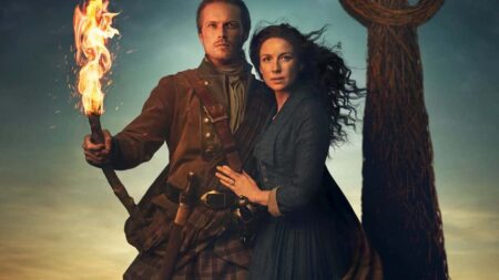 Jamie e Claire, personagens principais da série Outlander - Foto de divulgação